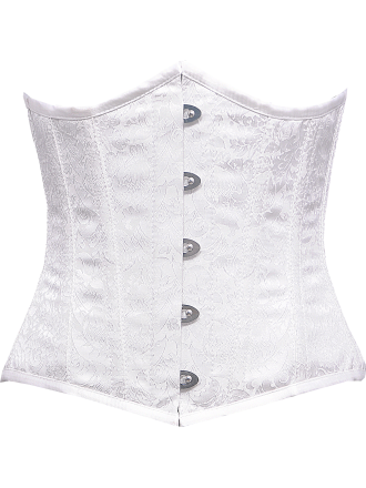 Corsage Unterbrust Brokat Weiß